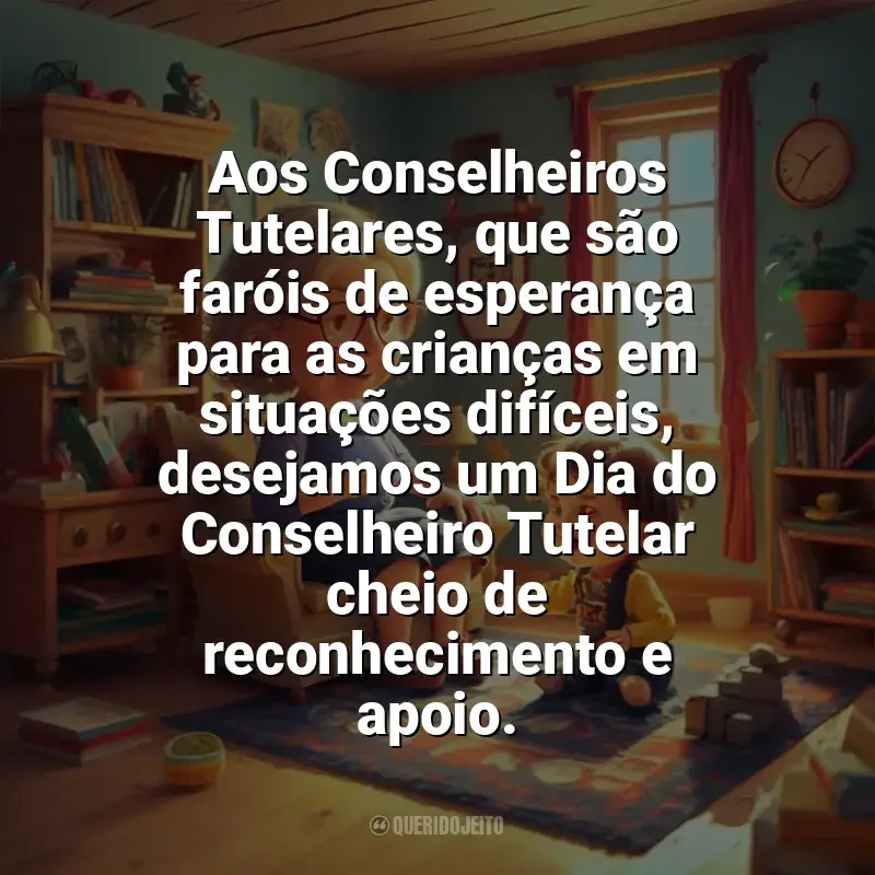 Frases do Dia do Conselheiro Tutelar: Aos Conselheiros Tutelares, que são faróis de esperança para as crianças em situações difíceis, desejamos um Dia do Conselheiro Tutelar cheio de reconhecimento e apoio.