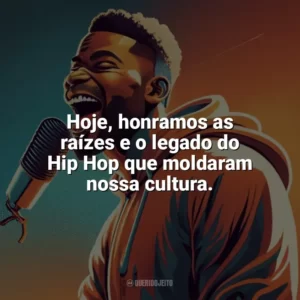 Hoje, honramos as raízes e o legado do Hip Hop que moldaram nossa cultura. Dia do Hip Hop