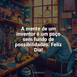 A mente de um inventor é um poço sem fundo de possibilidades. Feliz Dia! Dia do Inventor