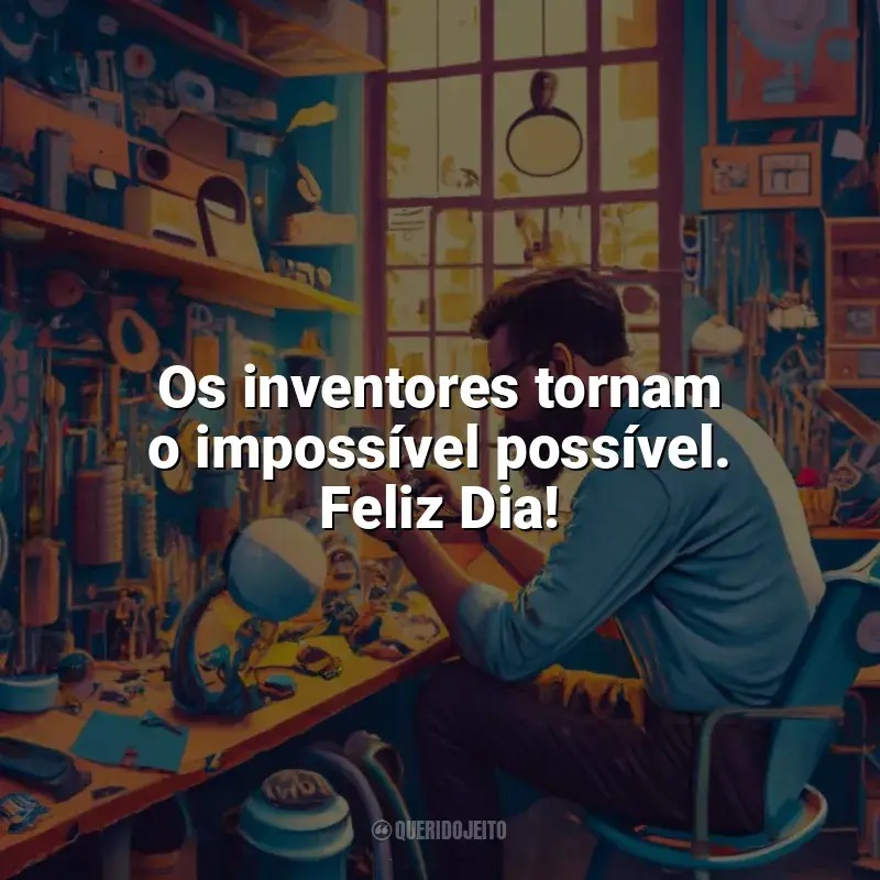 Frases do Dia do Inventor: Os inventores tornam o impossível possível. Feliz Dia!