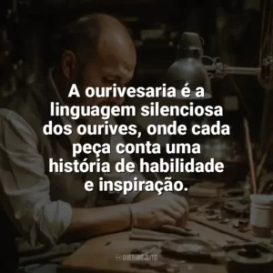A ourivesaria é a linguagem silenciosa dos ourives, onde cada peça conta uma história de habilidade e inspiração. Dia do Ourives