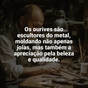 Os ourives são escultores do metal, moldando não apenas joias, mas também a apreciação pela beleza e qualidade. Dia do Ourives