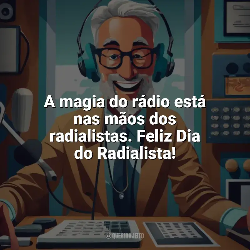 Frases Feliz Dia do Radialista: A magia do rádio está nas mãos dos radialistas. Feliz Dia do Radialista!
