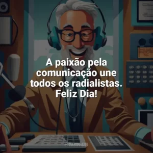 A paixão pela comunicação une todos os radialistas. Feliz Dia! Dia do Radialista