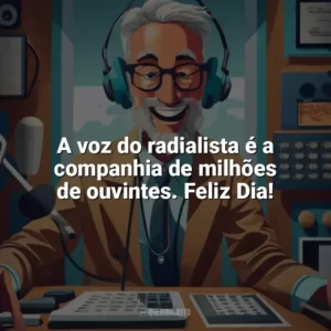 A voz do radialista é a companhia de milhões de ouvintes. Feliz Dia! Dia do Radialista