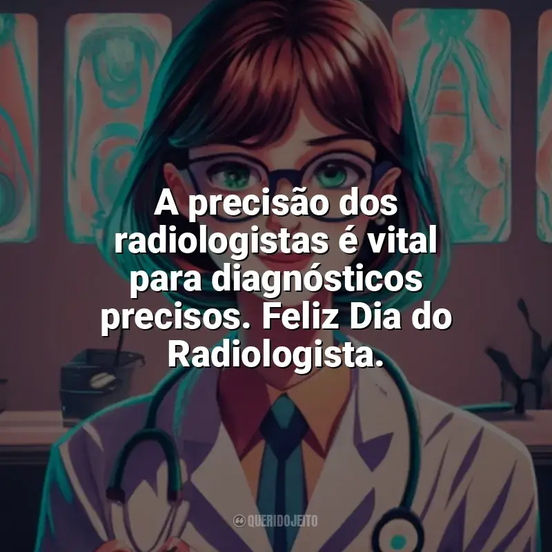 Frases Feliz Dia do Radiologista: A precisão dos radiologistas é vital para diagnósticos precisos. Feliz Dia do Radiologista.
