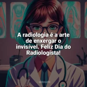 A radiologia é a arte de enxergar o invisível. Feliz Dia do Radiologista! Dia do Radiologista