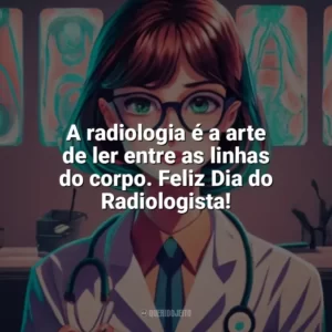 A radiologia é a arte de ler entre as linhas do corpo. Feliz Dia do Radiologista! Dia do Radiologista