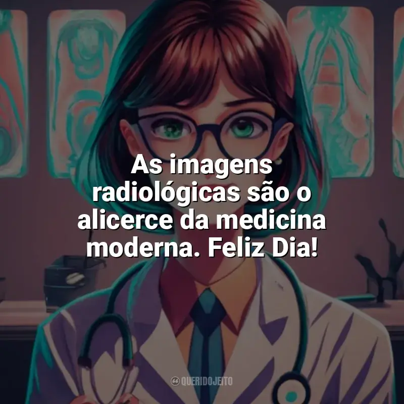 Frases Feliz Dia do Radiologista: As imagens radiológicas são o alicerce da medicina moderna. Feliz Dia!