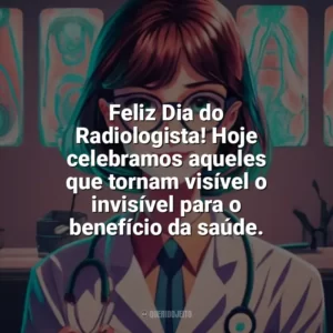 Feliz Dia do Radiologista! Hoje celebramos aqueles que tornam visível o invisível para o benefício da saúde. Dia do Radiologista