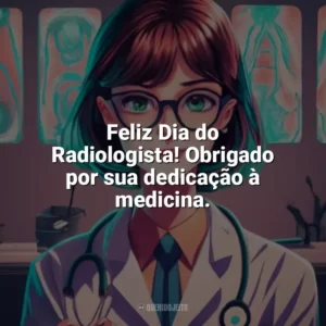 Feliz Dia do Radiologista! Obrigado por sua dedicação à medicina. Dia do Radiologista