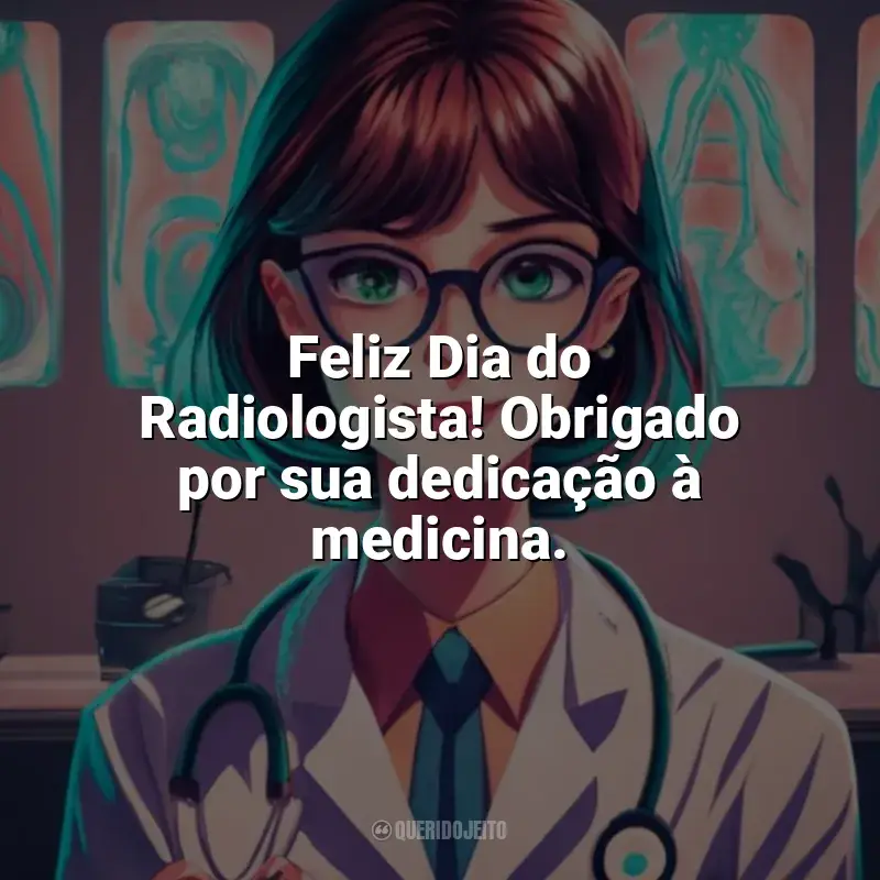 Frases Dia do Radiologista: Feliz Dia do Radiologista! Obrigado por sua dedicação à medicina.