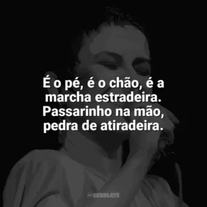 É o pé, é o chão, é a marcha estradeira. Passarinho na mão, pedra de atiradeira. Elis Regina
