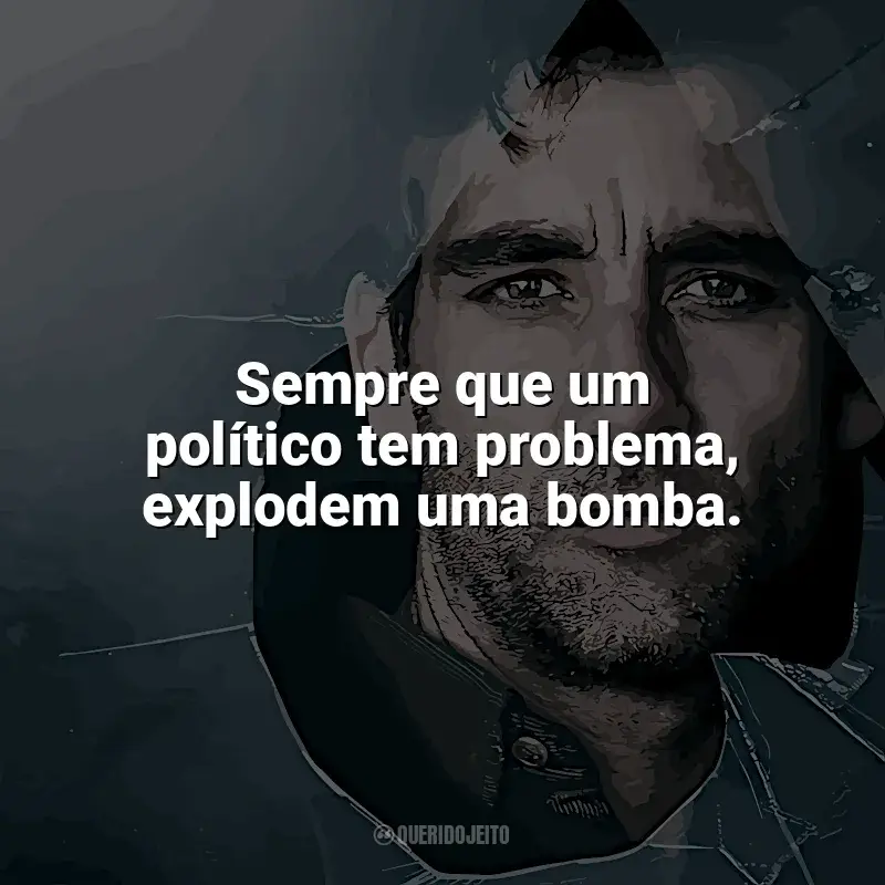 Filme Filhos da Esperança frases: Sempre que um político tem problema, explodem uma bomba.