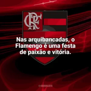 Nas arquibancadas, o Flamengo é uma festa de paixão e vitória. Flamengo