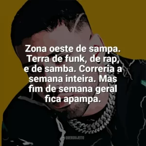 Zona oeste de sampa. Terra de funk, de rap, e de samba. Correria a semana inteira. Mas fim de semana geral fica apampa. Krawk