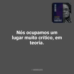 Nós ocupamos um lugar muito crítico, em teoria. Lugar de Fala (Livro)