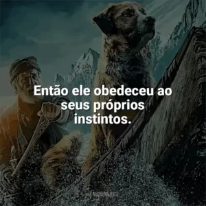 Então ele obedeceu ao seus próprios instintos. O Chamado Da Floresta (Filme)