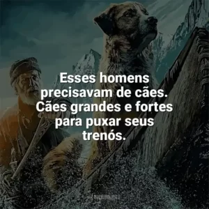 Esses homens precisavam de cães. Cães grandes e fortes para puxar seus trenós. O Chamado Da Floresta (Filme)