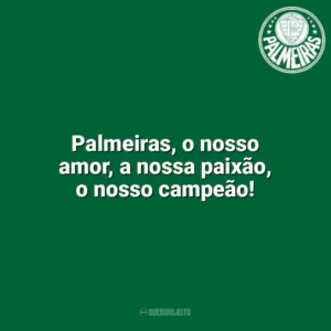 Palmeiras, o nosso amor, a nossa paixão, o nosso campeão! Palmeiras