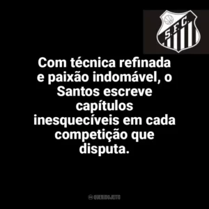 Com técnica refinada e paixão indomável, o Santos escreve capítulos inesquecíveis em cada competição que disputa. Santos Futebol Clube