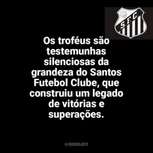 Os troféus são testemunhas silenciosas da grandeza do Santos Futebol Clube, que construiu um legado de vitórias e superações. Santos Futebol Clube