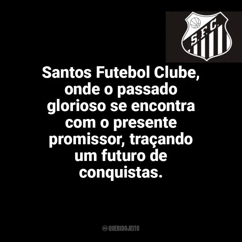 Time do Santos Futebol Clube frases: Santos Futebol Clube, onde o passado glorioso se encontra com o presente promissor, traçando um futuro de conquistas.