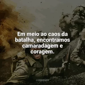 Em meio ao caos da batalha, encontramos camaradagem e coragem. The Pacific (Série)
