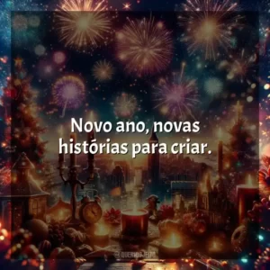 Novo ano, novas histórias para criar.