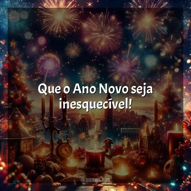Frases Ano Novo Curtas: Que o Ano Novo seja inesquecível!