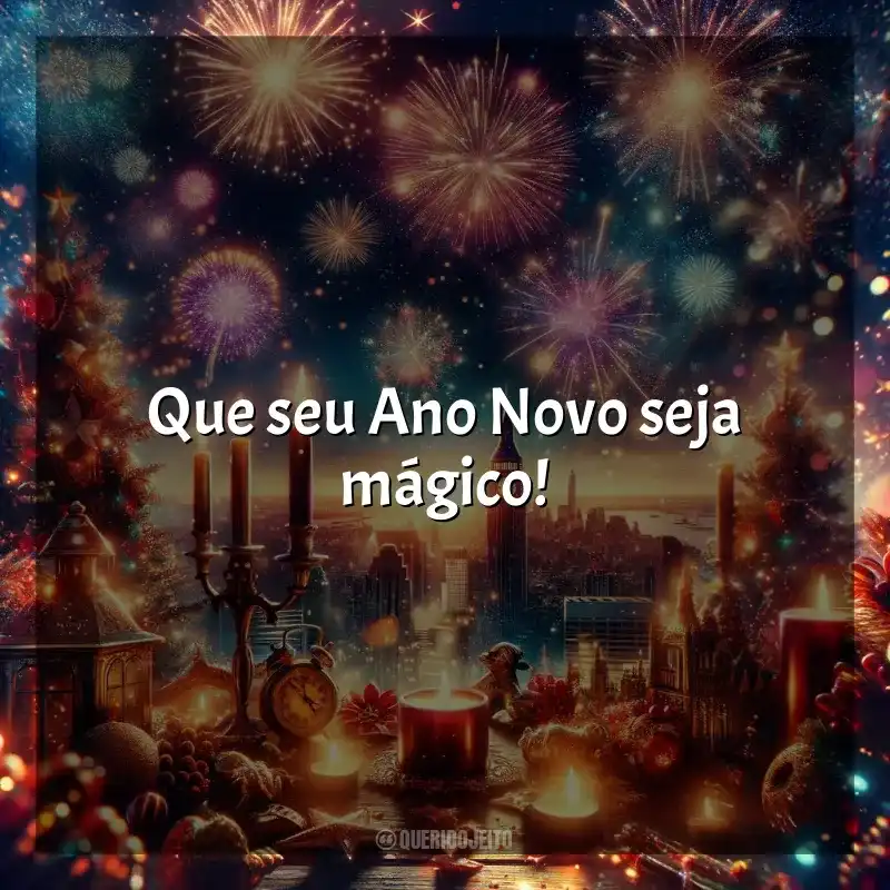 Frases de homenagem Ano Novo Curtas: Que seu Ano Novo seja mágico!