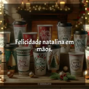 Felicidade natalina em mãos.