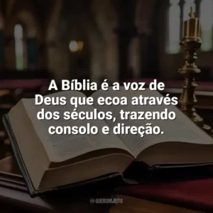 A Bíblia é a voz de Deus que ecoa através dos séculos, trazendo consolo e direção. Dia da Bíblia