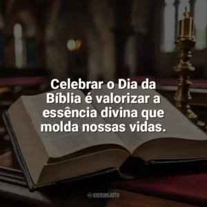 Celebrar o Dia da Bíblia é valorizar a essência divina que molda nossas vidas. Dia da Bíblia