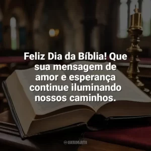Feliz Dia da Bíblia! Que sua mensagem de amor e esperança continue iluminando nossos caminhos. Dia da Bíblia