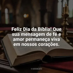 Feliz Dia da Bíblia! Que sua mensagem de fé e amor permaneça viva em nossos corações. Dia da Bíblia