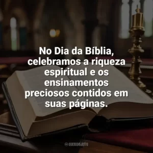 No Dia da Bíblia, celebramos a riqueza espiritual e os ensinamentos preciosos contidos em suas páginas. Dia da Bíblia
