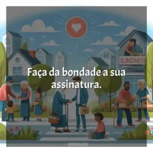 Faça da bondade a sua assinatura.