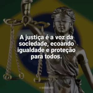 A justiça é a voz da sociedade, ecoando igualdade e proteção para todos. Dia da Justiça