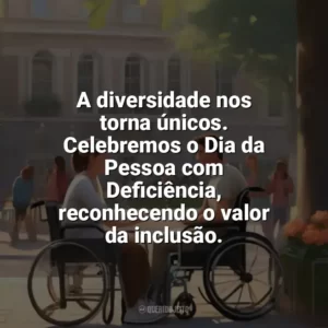 A diversidade nos torna únicos. Celebremos o Dia da Pessoa com Deficiência, reconhecendo o valor da inclusão. Dia da Pessoa com Deficiência