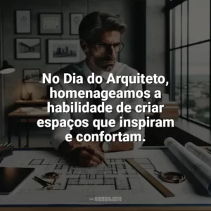No Dia do Arquiteto, homenageamos a habilidade de criar espaços que inspiram e confortam. Dia do Arquiteto