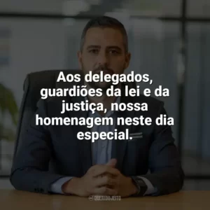 Aos delegados, guardiões da lei e da justiça, nossa homenagem neste dia especial. Dia do Delegado