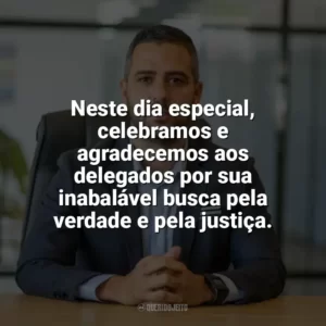 Neste dia especial, celebramos e agradecemos aos delegados por sua inabalável busca pela verdade e pela justiça. Dia do Delegado