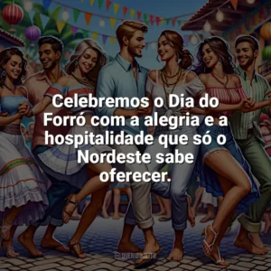 Celebremos o Dia do Forró com a alegria e a hospitalidade que só o Nordeste sabe oferecer. Dia do Forró