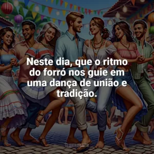 Neste dia, que o ritmo do forró nos guie em uma dança de união e tradição. Dia do Forró