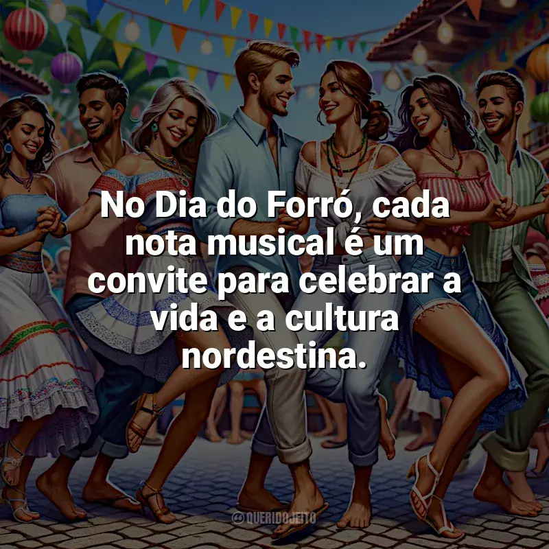 Dia do Forró frases: No Dia do Forró, cada nota musical é um convite para celebrar a vida e a cultura nordestina.