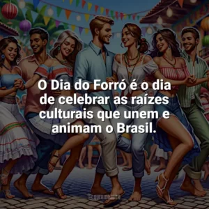 O Dia do Forró é o dia de celebrar as raízes culturais que unem e animam o Brasil. Dia do Forró
