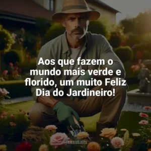 Aos que fazem o mundo mais verde e florido, um muito Feliz Dia do Jardineiro! Dia do Jardineiro