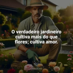 O verdadeiro jardineiro cultiva mais do que flores; cultiva amor. Dia do Jardineiro