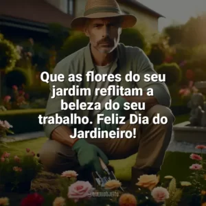 Que as flores do seu jardim reflitam a beleza do seu trabalho. Feliz Dia do Jardineiro! Dia do Jardineiro